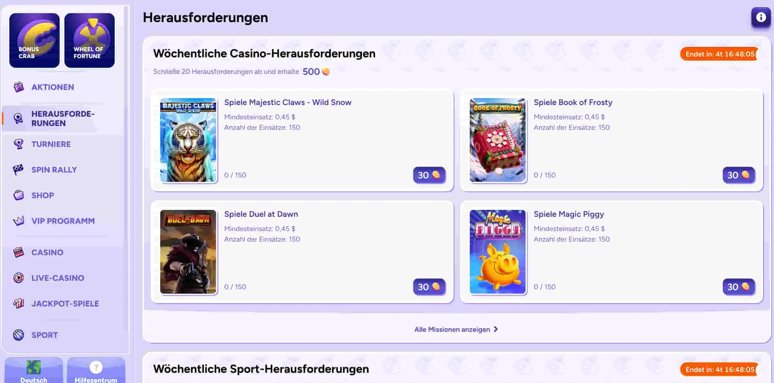 Spielangebot bei SpinBara Casino
